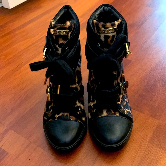 Michal Kors Skid Leopard print wedge - Picture 2 of 7